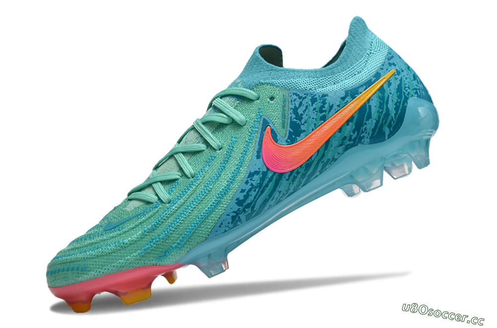 Unisex Nike Phantom Luna 2 Elite Vortex LV8 FG Firm Ground Low-Tops Football Boots - Green/Orange/Black 5