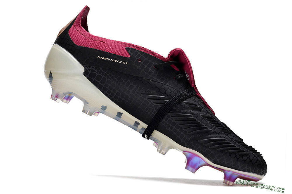 Men's Adidas Predator Accuracy+ FG Firm Ground Low-Tops Football Boots - Black/White/Purple 4