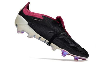 Men's Adidas Predator Accuracy+ FG Firm Ground Low-Tops Football Boots - Black/White/Purple