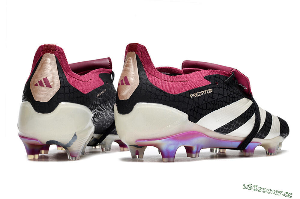 Men's Adidas Predator Accuracy+ FG Firm Ground Low-Tops Football Boots - Black/White/Purple 6