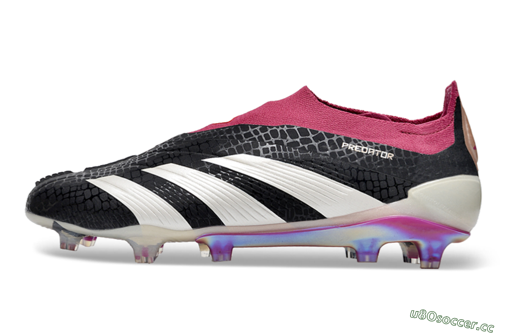 Men's Adidas Predator Accuracy+ FG Firm Ground Low-Tops Football Boots - Black/White/Pink 0