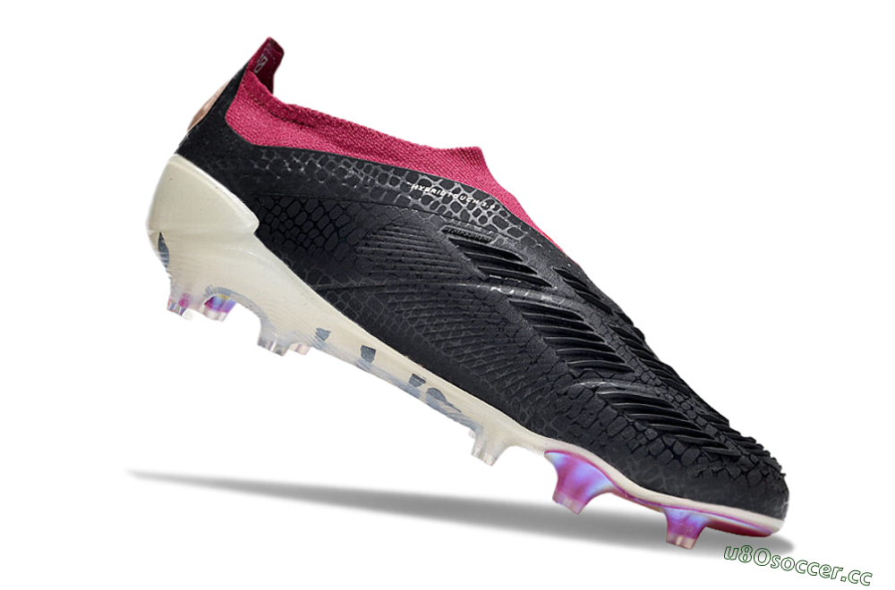 Men's Adidas Predator Accuracy+ FG Firm Ground Low-Tops Football Boots - Black/White/Pink 4
