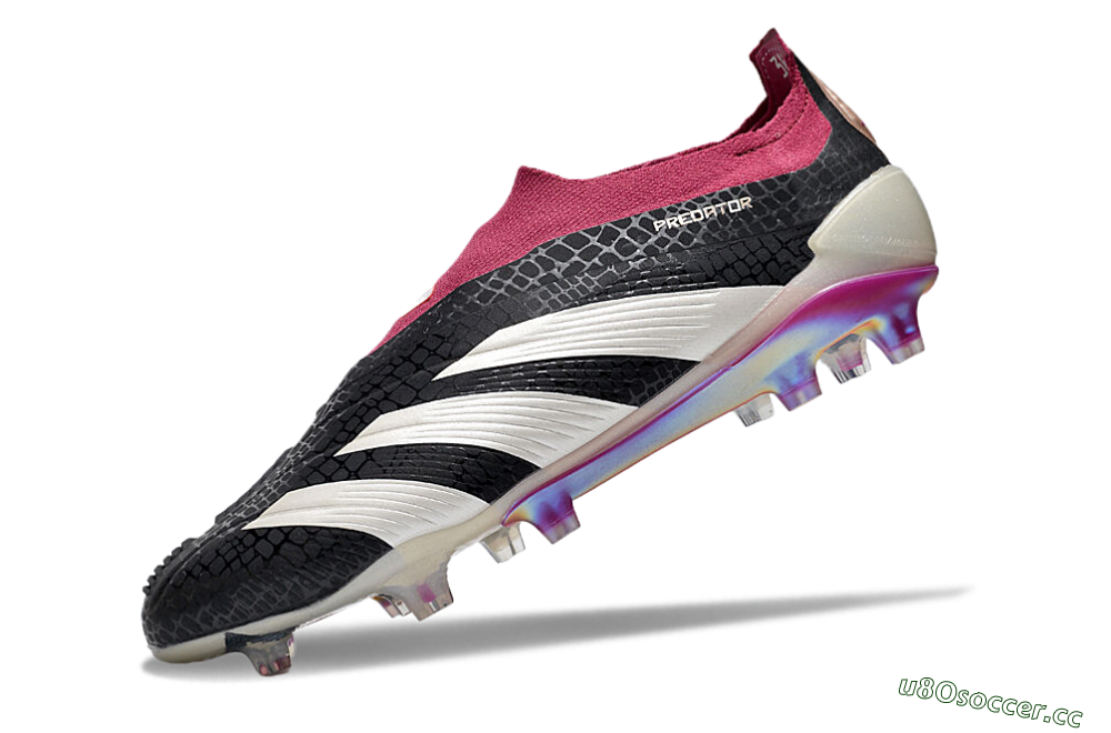Men's Adidas Predator Accuracy+ FG Firm Ground Low-Tops Football Boots - Black/White/Pink 5