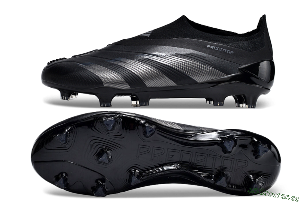 Men's Adidas Predator Accuracy+ FG Firm Ground Low-Tops Football Boots - Black/Dark Blue 1