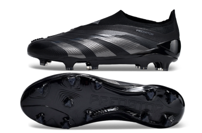 Men's Adidas Predator Accuracy+ FG Firm Ground Low-Tops Football Boots - Black/Dark Blue
