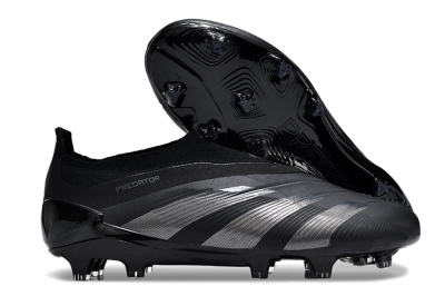 Men's Adidas Predator Accuracy+ FG Firm Ground Low-Tops Football Boots - Black/Dark Blue