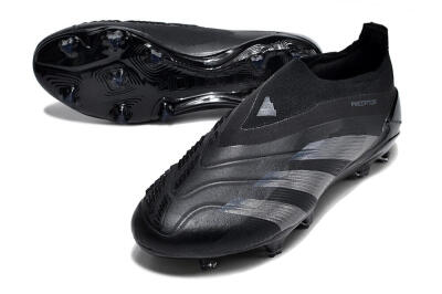 Men's Adidas Predator Accuracy+ FG Firm Ground Low-Tops Football Boots - Black/Dark Blue