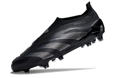 Men's Adidas Predator Accuracy+ FG Firm Ground Low-Tops Football Boots - Black/Dark Blue