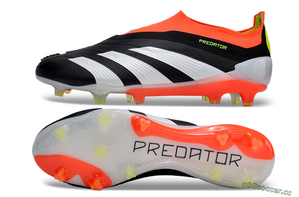 Men's Adidas Predator Accuracy+ FG Firm Ground Low-Tops Football Boots - Black/White/Red 1