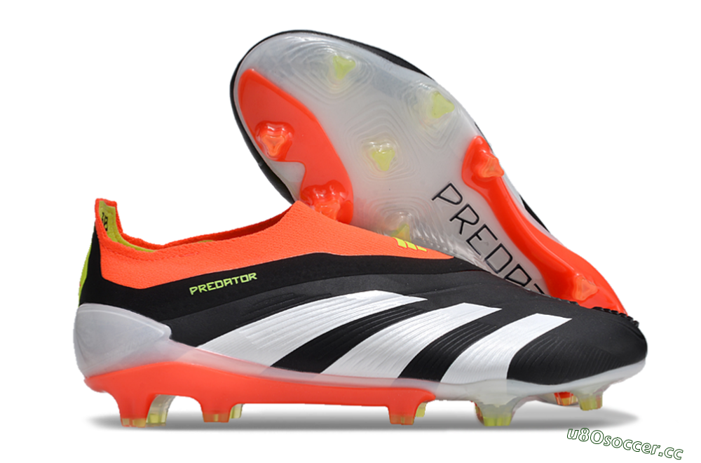 Men's Adidas Predator Accuracy+ FG Firm Ground Low-Tops Football Boots - Black/White/Red 2