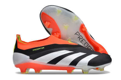Men's Adidas Predator Accuracy+ FG Firm Ground Low-Tops Football Boots - Black/White/Red