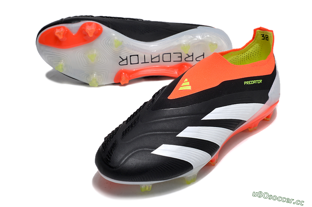 Men's Adidas Predator Accuracy+ FG Firm Ground Low-Tops Football Boots - Black/White/Red 3