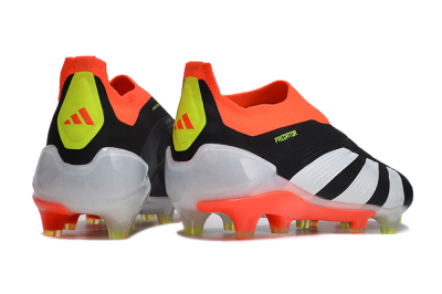 Men's Adidas Predator Accuracy+ FG Firm Ground Low-Tops Football Boots - Black/White/Red