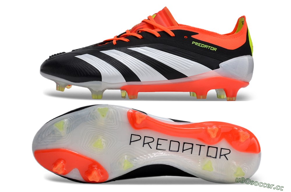 Men's Adidas Predator Accuracy.1 FG Firm Ground Low-Tops Football Boots - Black/White/Red 1