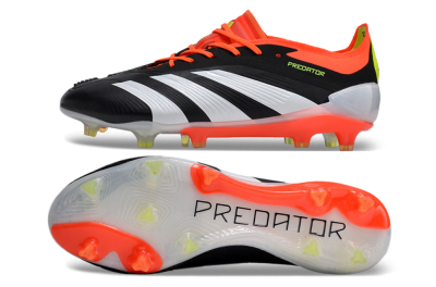 Men's Adidas Predator Accuracy.1 FG Firm Ground Low-Tops Football Boots - Black/White/Red