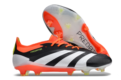 Men's Adidas Predator Accuracy.1 FG Firm Ground Low-Tops Football Boots - Black/White/Red
