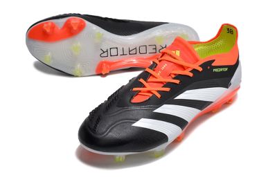 Men's Adidas Predator Accuracy.1 FG Firm Ground Low-Tops Football Boots - Black/White/Red