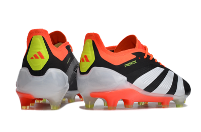 Men's Adidas Predator Accuracy.1 FG Firm Ground Low-Tops Football Boots - Black/White/Red