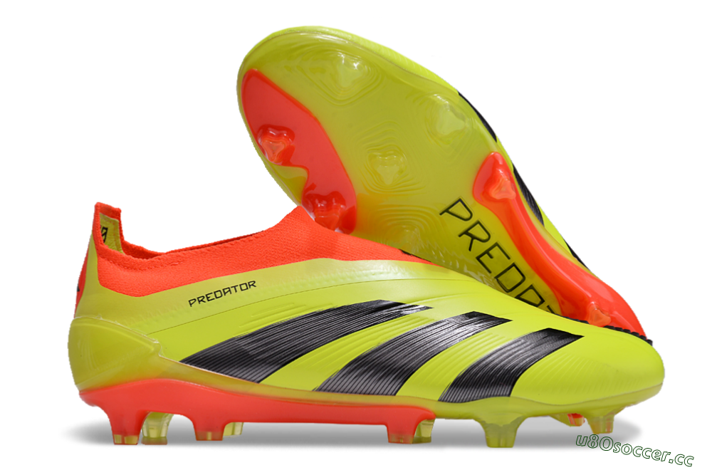 Men's Adidas Predator Accuracy+ FG Firm Ground Low-Tops Football Boots - Yellow/Black/Red 2