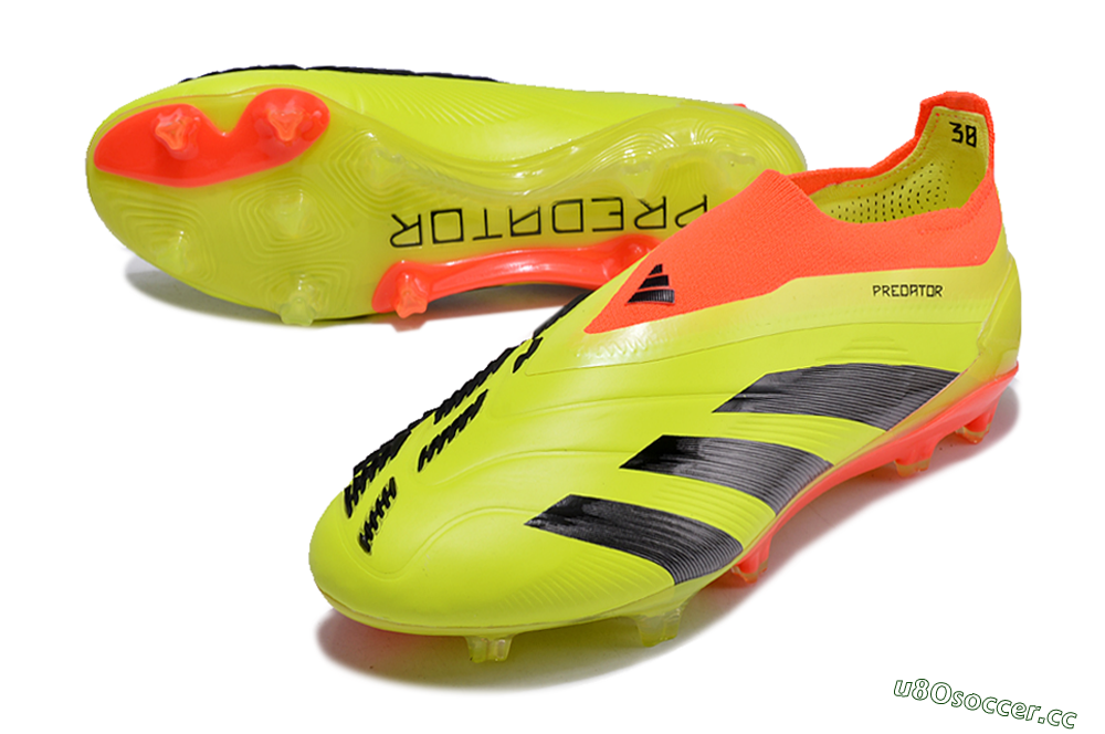 Men's Adidas Predator Accuracy+ FG Firm Ground Low-Tops Football Boots - Yellow/Black/Red 3