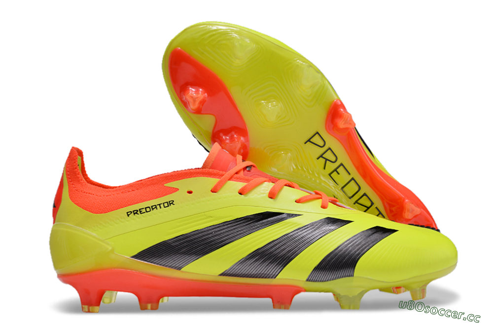 Men's Adidas Predator Accuracy.1 FG Firm Ground Low-Tops Football Boots - Green/Red/Black 2