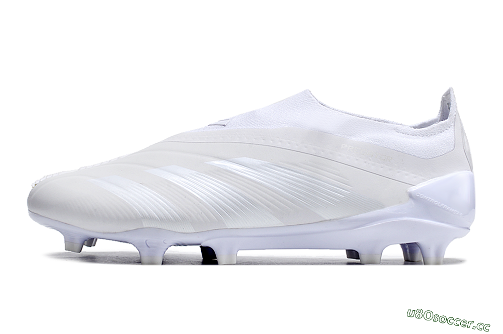 Men's Adidas Predator Accuracy+ FG Firm Ground Low-Tops Football Boots - White/White 0