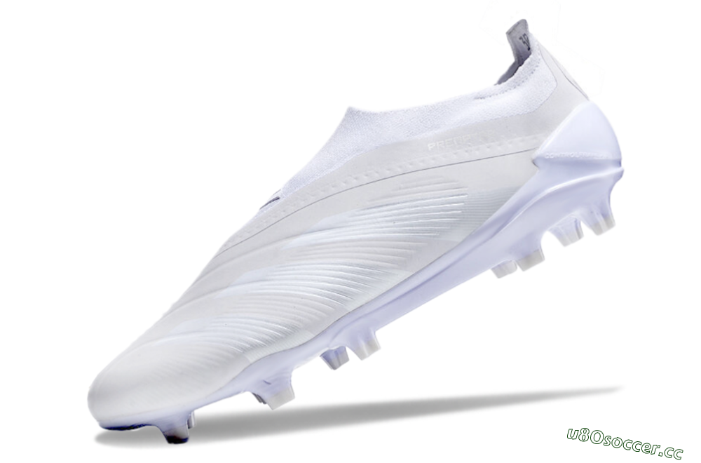 Men's Adidas Predator Accuracy+ FG Firm Ground Low-Tops Football Boots - White/White 5