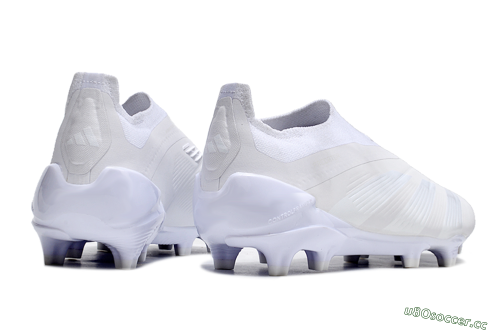 Men's Adidas Predator Accuracy+ FG Firm Ground Low-Tops Football Boots - White/White 6