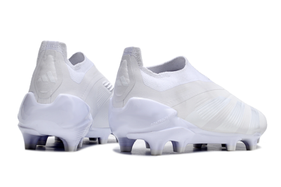 Men's Adidas Predator Accuracy+ FG Firm Ground Low-Tops Football Boots - White/White
