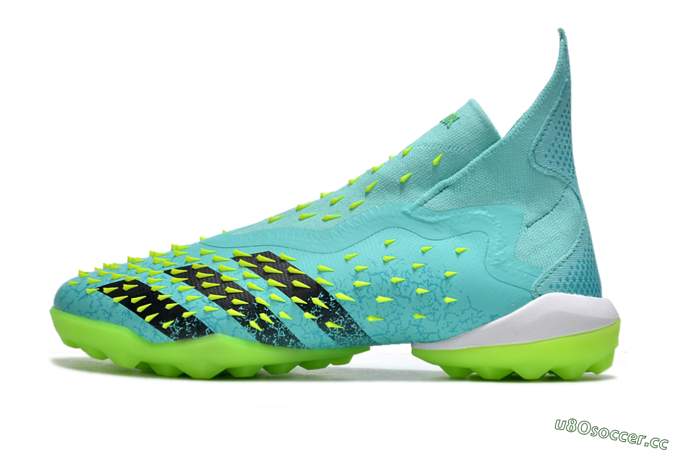 Unisex Adidas Predator Freak+ TF Artificial Turf High-Tops Football Shoes - Blue/Black/Yellow 0