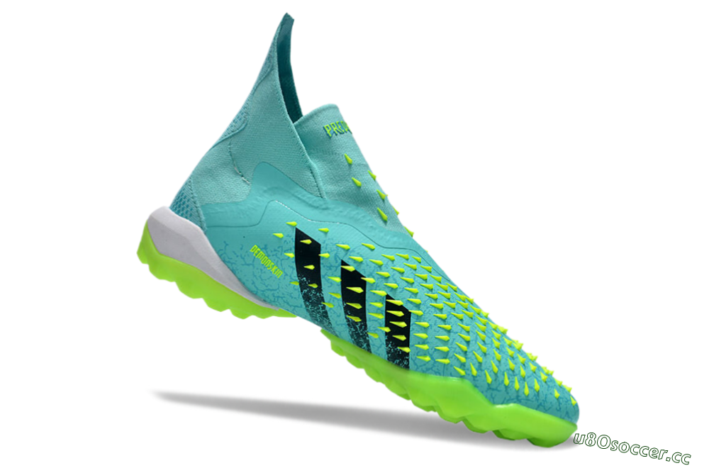 Unisex Adidas Predator Freak+ TF Artificial Turf High-Tops Football Shoes - Blue/Black/Yellow 4