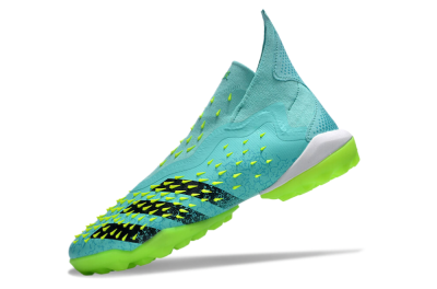 Unisex Adidas Predator Freak+ TF Artificial Turf High-Tops Football Shoes - Blue/Black/Yellow