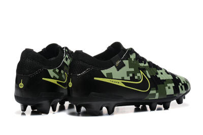 Men's Nike Tiempo Legend 10 Elite FG Firm Ground Low-Tops Football Boots - Black/Camo/Yellow