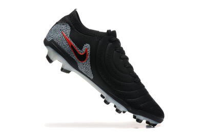 Men's Nike Tiempo Legend 10 Elite FG Firm Ground Low-Tops Football Boots - Black/Red/Grey