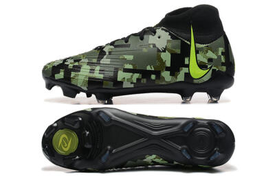 Men's Nike Phantom Luna Elite NU FG Firm Ground High-Tops Football Boots - Black/Camo/Yellow