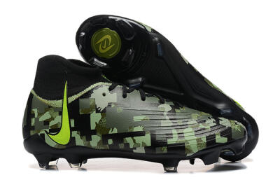 Men's Nike Phantom Luna Elite NU FG Firm Ground High-Tops Football Boots - Black/Camo/Yellow