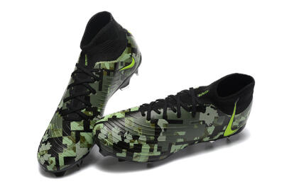 Men's Nike Phantom Luna Elite NU FG Firm Ground High-Tops Football Boots - Black/Camo/Yellow