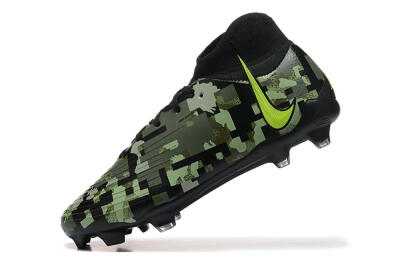 Men's Nike Phantom Luna Elite NU FG Firm Ground High-Tops Football Boots - Black/Camo/Yellow