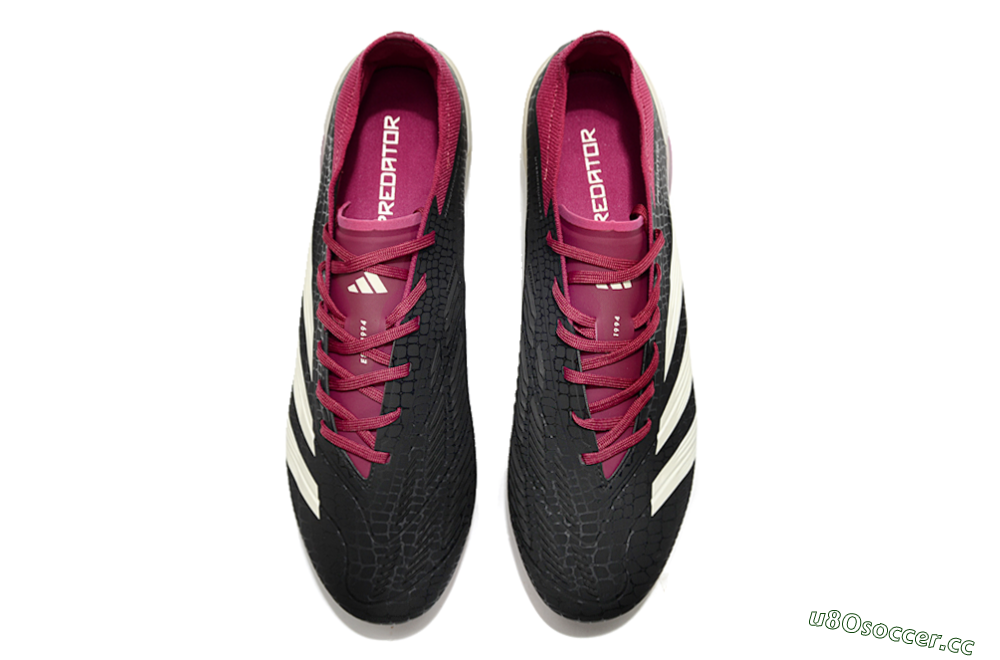 Men's Adidas Predator Accuracy.1 FG Firm Ground Low-Tops Football Boots - Black/White/Purple 4