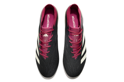 Men's Adidas Predator Accuracy.1 FG Firm Ground Low-Tops Football Boots - Black/White/Purple