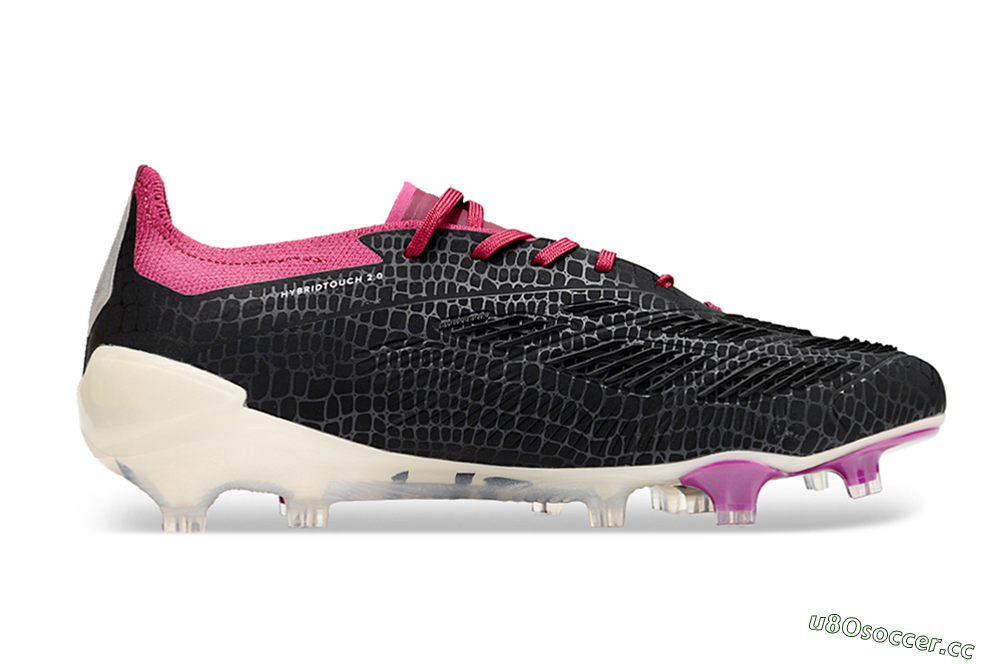 Men's Adidas Predator Accuracy.1 FG Firm Ground Low-Tops Football Boots - Black/White/Purple 7
