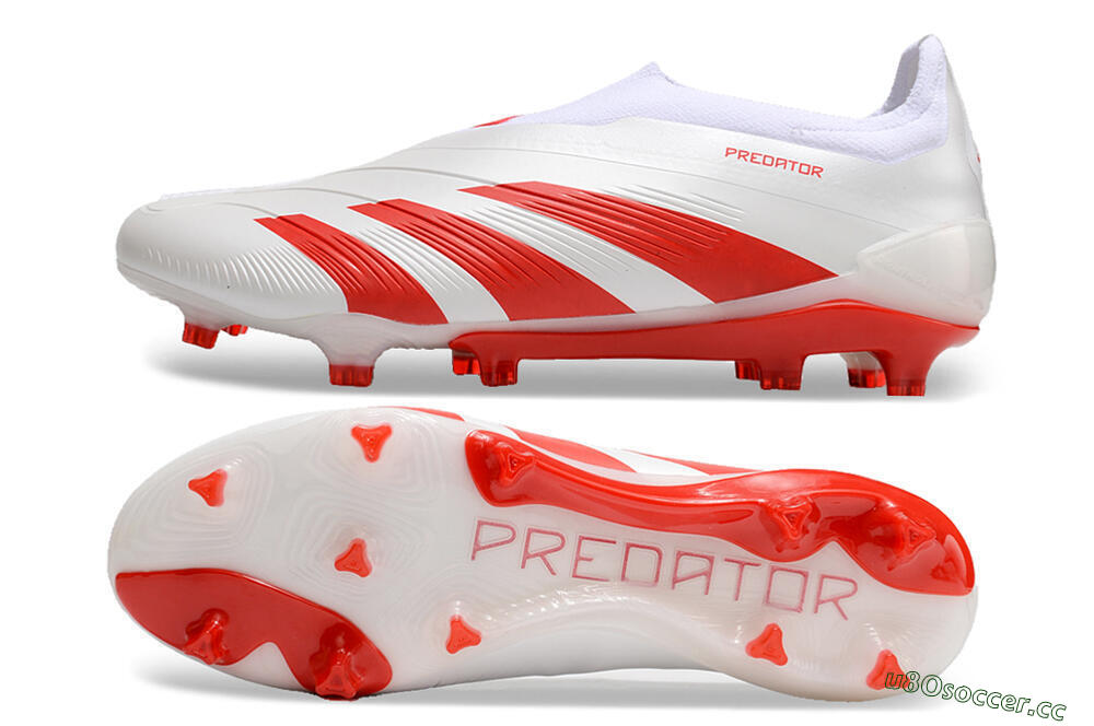 Men's Adidas Predator Accuracy+ FG Firm Ground Low-Tops Football Boots - Beige/White/Red 1