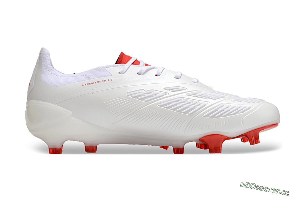 Men's Adidas Predator Accuracy.1 FG Firm Ground Low-Tops Football Boots - Beige/White/Red 7