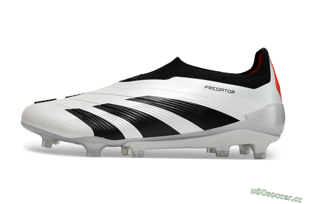 Men's Adidas Predator Accuracy+ FG Firm Ground Low-Tops Football Boots - White/Black/Red 0