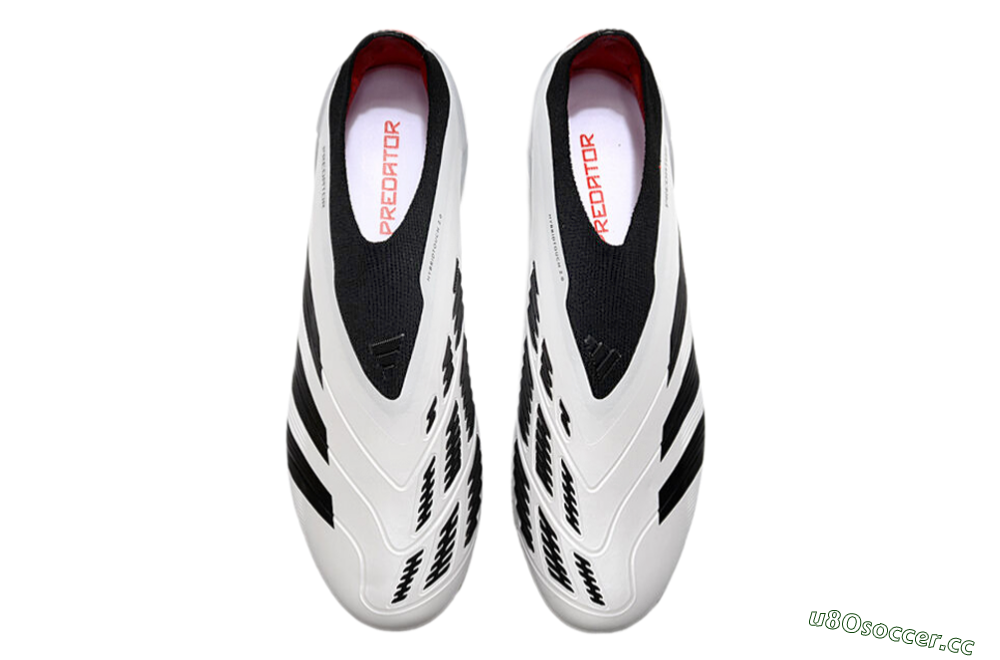 Men's Adidas Predator Accuracy+ FG Firm Ground Low-Tops Football Boots - White/Black/Red 4