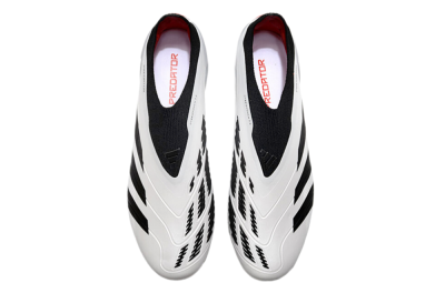 Men's Adidas Predator Accuracy+ FG Firm Ground Low-Tops Football Boots - White/Black/Red