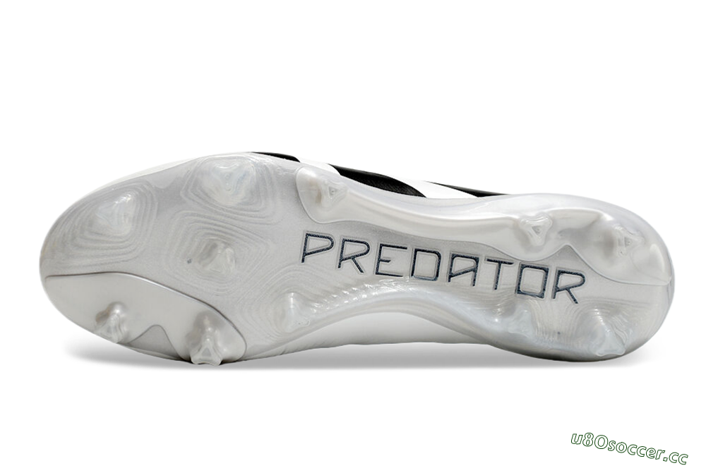 Men's Adidas Predator Accuracy+ FG Firm Ground Low-Tops Football Boots - White/Black/Red 6