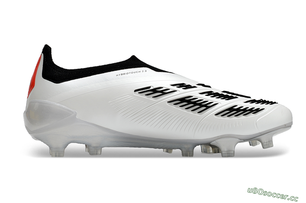 Men's Adidas Predator Accuracy+ FG Firm Ground Low-Tops Football Boots - White/Black/Red 7