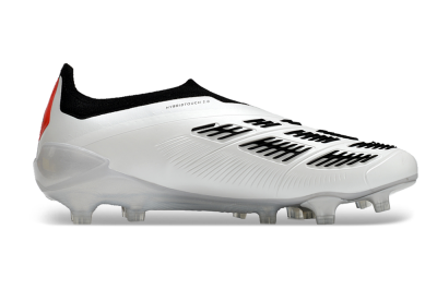 Men's Adidas Predator Accuracy+ FG Firm Ground Low-Tops Football Boots - White/Black/Red