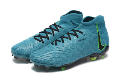 Men's Nike Phantom Luna Elite NU FG Firm Ground High-Tops Football Boots - Blue/Black/Yellow